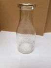 Vintage L Lenzner 1 Pint Glass Milk Bottle Hortonville, WI