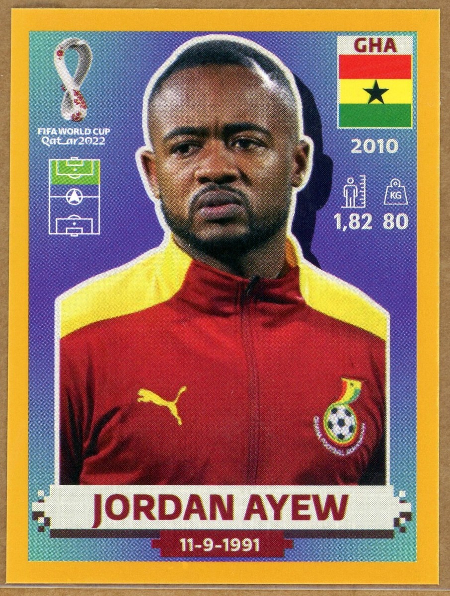 2022 Qatar World Cup Gold Online Ex (2) Stickers Jordan Ayew Ghana GHA 18