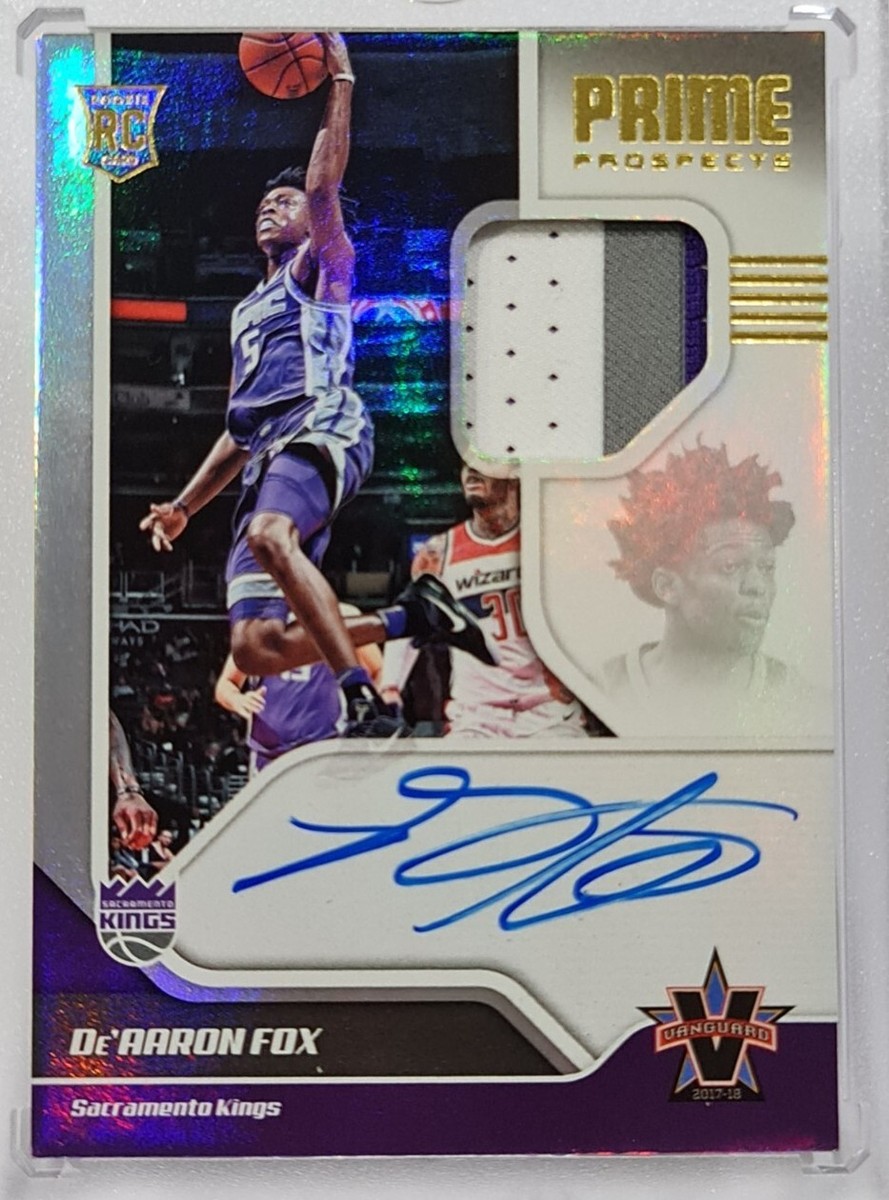 2017-18 VANGUARD DE'AARON FOX PRIME PROSPECTS ROOKIE PATCH AUTO RC