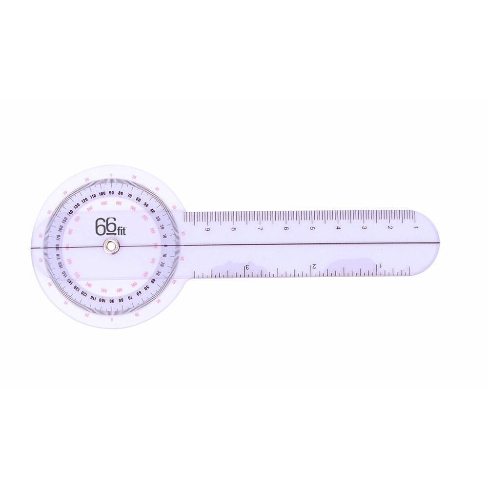 66fit™ Goniometer Plastic 6"" - Angle Medical Calibrated Ruler Joint Measuring