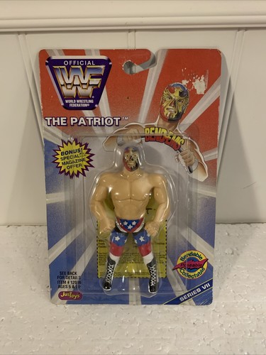 NEW WWF WWE Just Toys Bend-Ems The Patriot Del Wil...