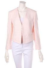 Really Wild Bouclé Blazer 12 = D 40 nude pink white NEW