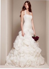 Vera Wang White VW351172 Wedding dress size US 4