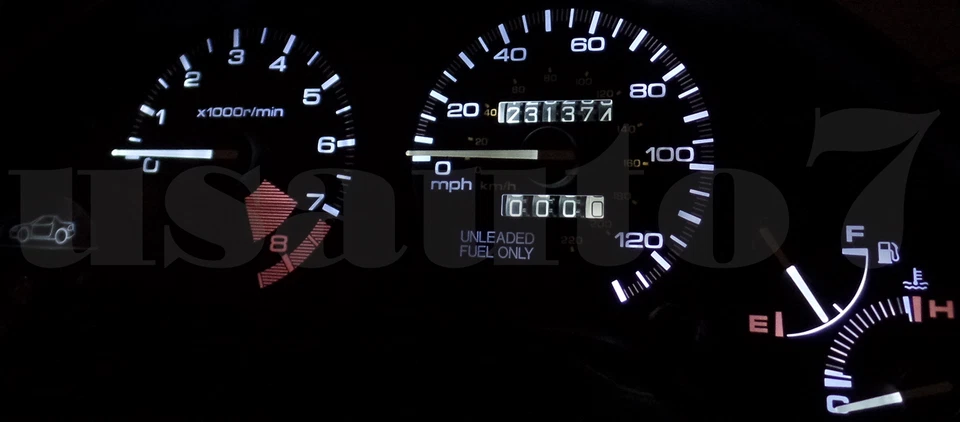 Dash Speedometer Cluster Gauge WHITE LED LIGHT KIT Fit 93-97 Honda Civic Del Sol - Image 4 of 4