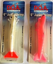 DOA 6" JUMBO  Shrimp Choose Color Pink GLOW, Nite GLOW, or COMBO     