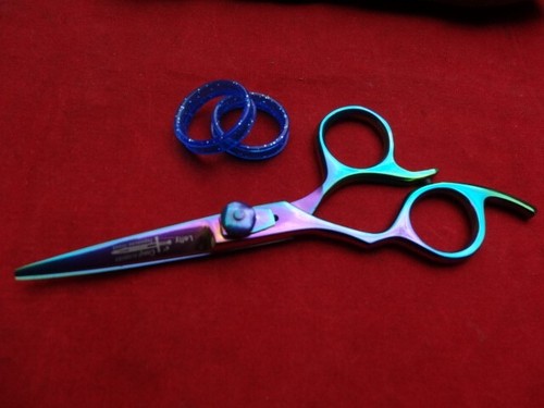 Titanium_Left Hand Handed_ 5.5" Hairdressing Hair Cutting Scissors (6" FULL) - Picture 14 of 14