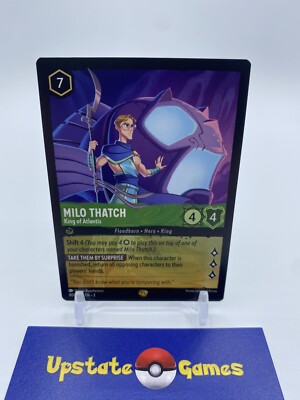 Disney Lorcana Milo Thatch King of Atlantis 80/204 Legendary Non foil