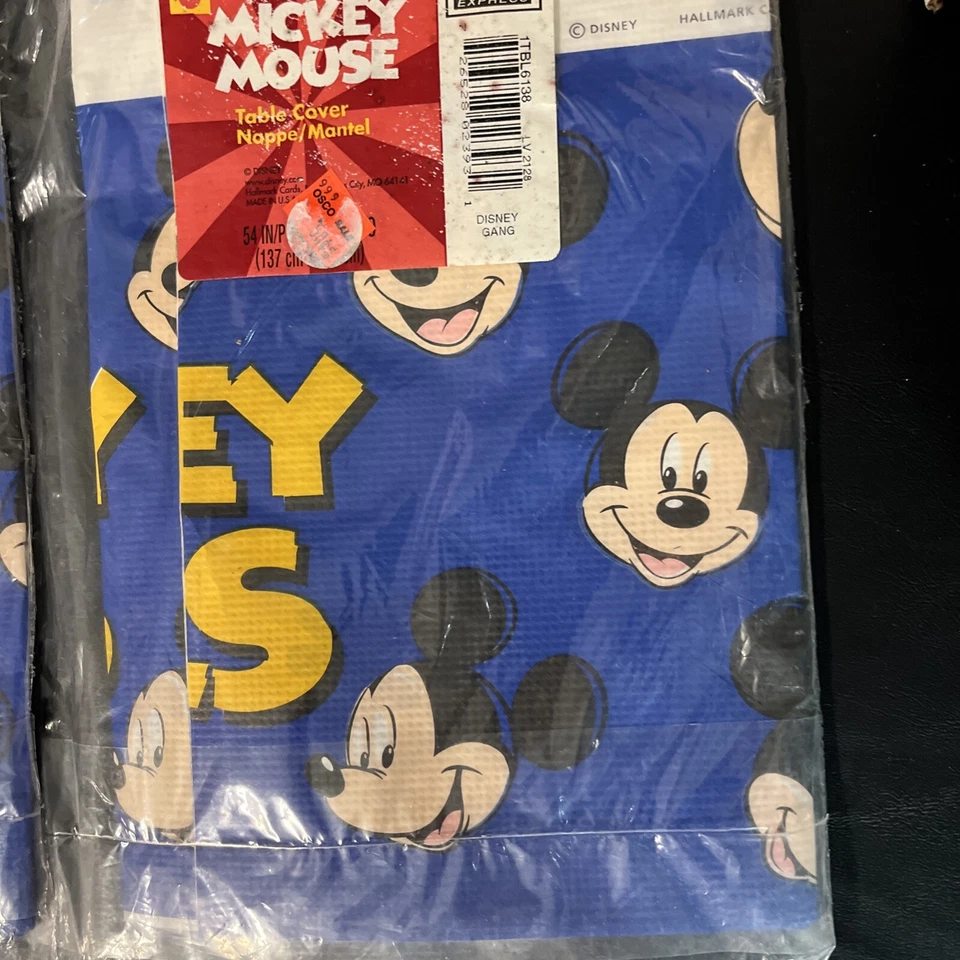 Two Mickey Mouse Paper Table Cover - Birthday Party Decorations Disney 54 x 89 - Image 2 of 4