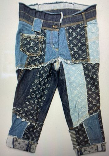 ☆希少総ロゴ☆Louis Vuitton☆Denim Jeans☆モノグラム☆ | www