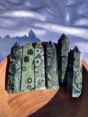 3 ~ 4 inch Kambaba Jasper Stone Point Obelisk Gemstone Crystal Tower Decoration