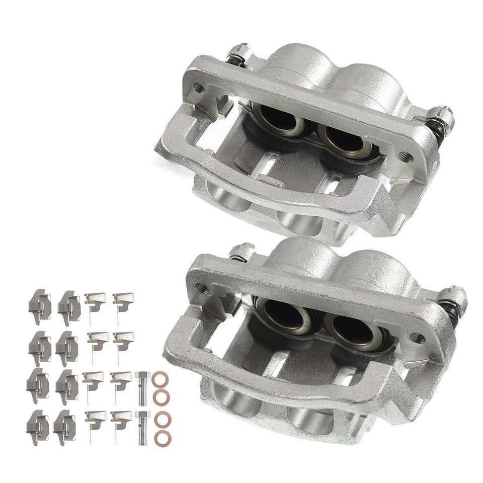 Par de pinzas de freno delanteras con soporte para Ford F-250 F-350 Super Duty 2005-2012 Foto 3 de 4