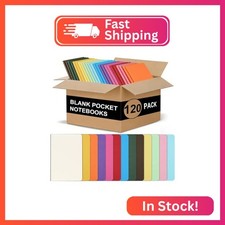 ZCZN 120 Pack Mini Pocket Notebooks Bulk, 3.5 X 5.5 Inches Mini Journals, 30 She