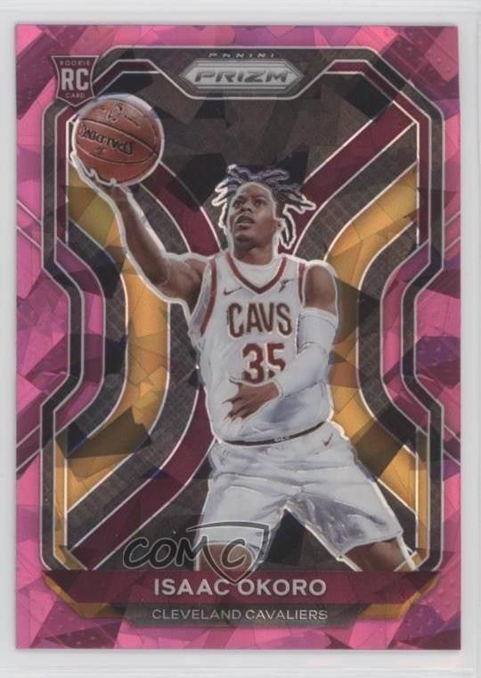 2020-21 Panini Prizm Pink Ice Prizm Isaac Okoro #298 0g46
