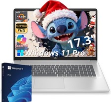HP 17.3" FHD Laptop computer AMD Ryzen 5 7430U UpTo 64GB RAM 2TB SSD Win11Pro US