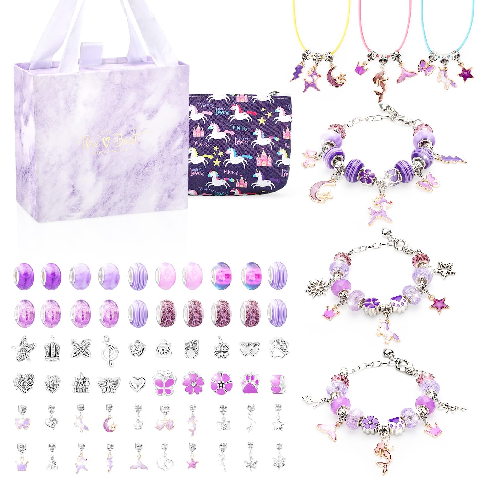 Kit bijoux fille pour ateliers créatifs en famille et bracelets d'amitié pastel