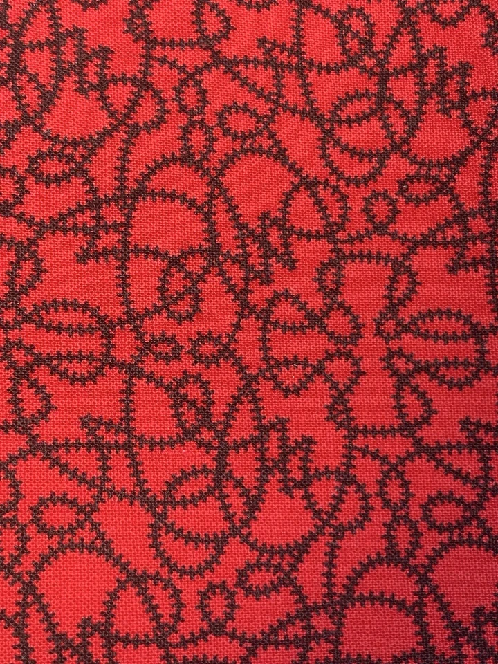 Fabric Scarlet Night Marcus Brothers 1 1/2 Yards by 43” Cotton Easy Care - Image 2 of 4