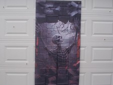 Halloween Door Cover Scary Halloween Door Banner Decorations Horror Door Cover