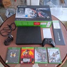 Microsoft Xbox One X & Games Bundle Lot Red Dead Redemption 2 Halo Master Chief