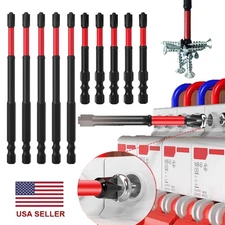 5PC FPH2 Impact Screwdriver Bit Set-S2 Steel 65mm & 110mm Slotted Heads 2025 NEW