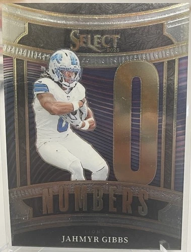 Panini 2025 Select Football Jahmyr Gibbs Numbers Insert #6 Detroit Lions