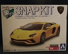 Aoshima 1/32 Scale Model Car Snap Kit 07-PY Lamborghini Aventador S Pearl Yellow