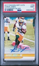 2017 Panini Donruss Certified Cuts #158 Aaron Jones Silver Auto /99 PSA 9 MINT