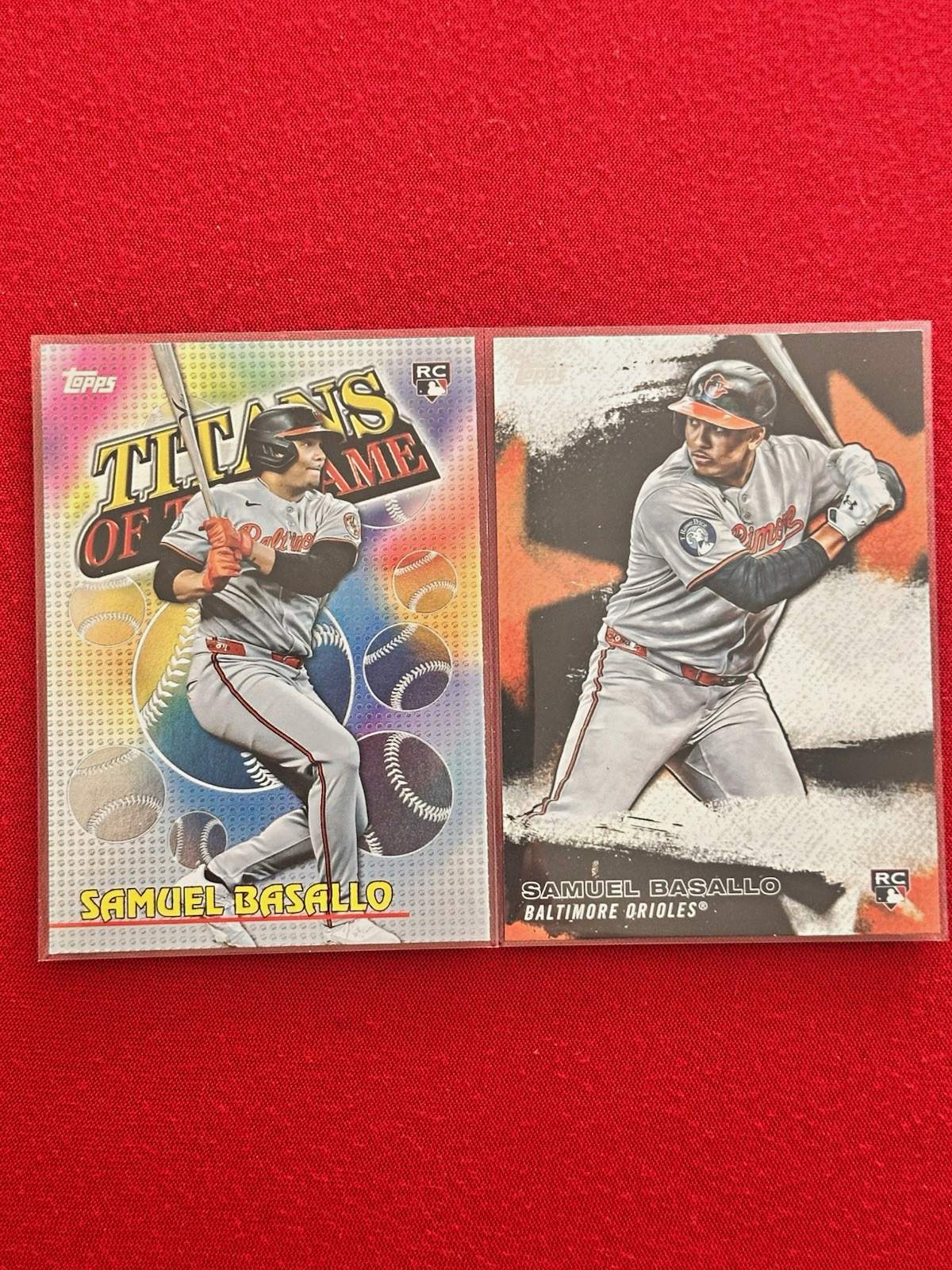 Topps Samuel Basallo Orioles 2026 Rookie Inserts TOG-10 SMLB-13 Lot of 2