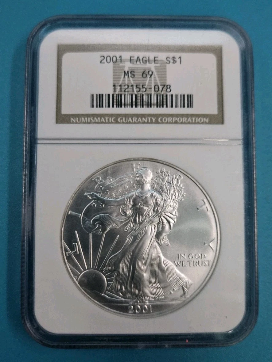 K*様 2001年 アメリカンシルバーイーグル MS69 鑑定済み American Eagle MS 69 Graded 2001 Silver Bullion Coins for sale | eBay