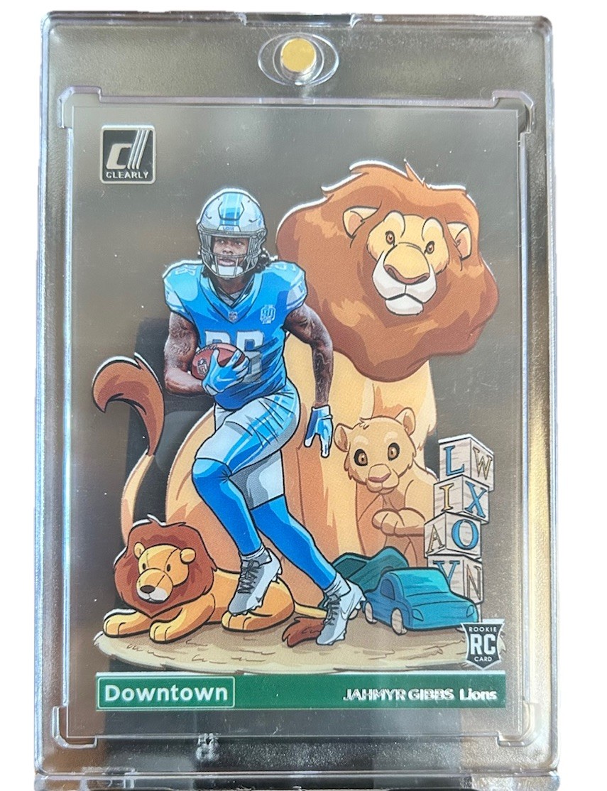 2023 Clearly Donruss Downtown Jahmyr Gibbs RC #12 Detroit Lions SSP Rookie 🔥🔥