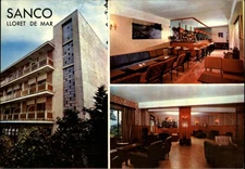 Lloret De Mar Costa Brava Spain Hotel Sanco lobby lounge exterior postcard