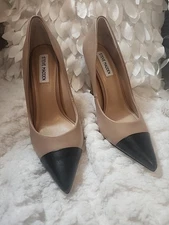 STEVE MADDEN, High Heels, Size 8, Beige and Black Color, Brand New Still In Box.