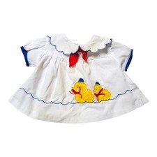 Mayfair Sailor Style Infant Dress Embroidered Ducks 6-9 Months