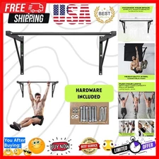 Heavy-Duty Wall Mounted Pull Up Bar - 500 lbs Weight Capacity | Maintain Uppe...