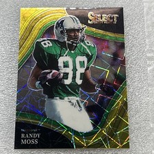 2022 Panini Select Draft Picks - Field Level Randy Moss #162 Gold Lazer Prizm