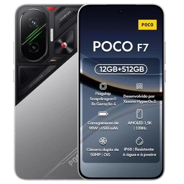 XIAOMI POCO F7 5G 512GB ANDROID DUAL SIM DISPLAY 6,83" 12GB RAM SILVER EU