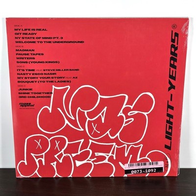 NAS & DJ PREMIER Light-Years LE 500 RED SUNSET Vinyl SIGNED Cover