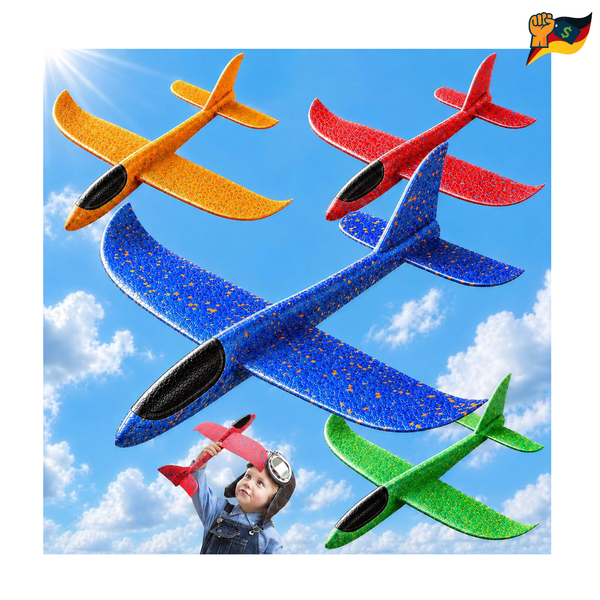 Styroporflieger Kinder 4 StüCk Wurfgleiter Flugzeug Spielzeug-image