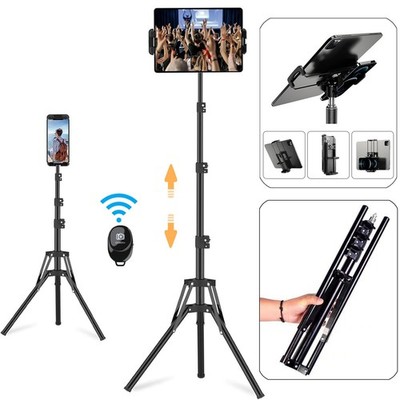 67'' Height Adjust Floor Stand Tablet For iPad Kindle Cell Phone Mount Holder