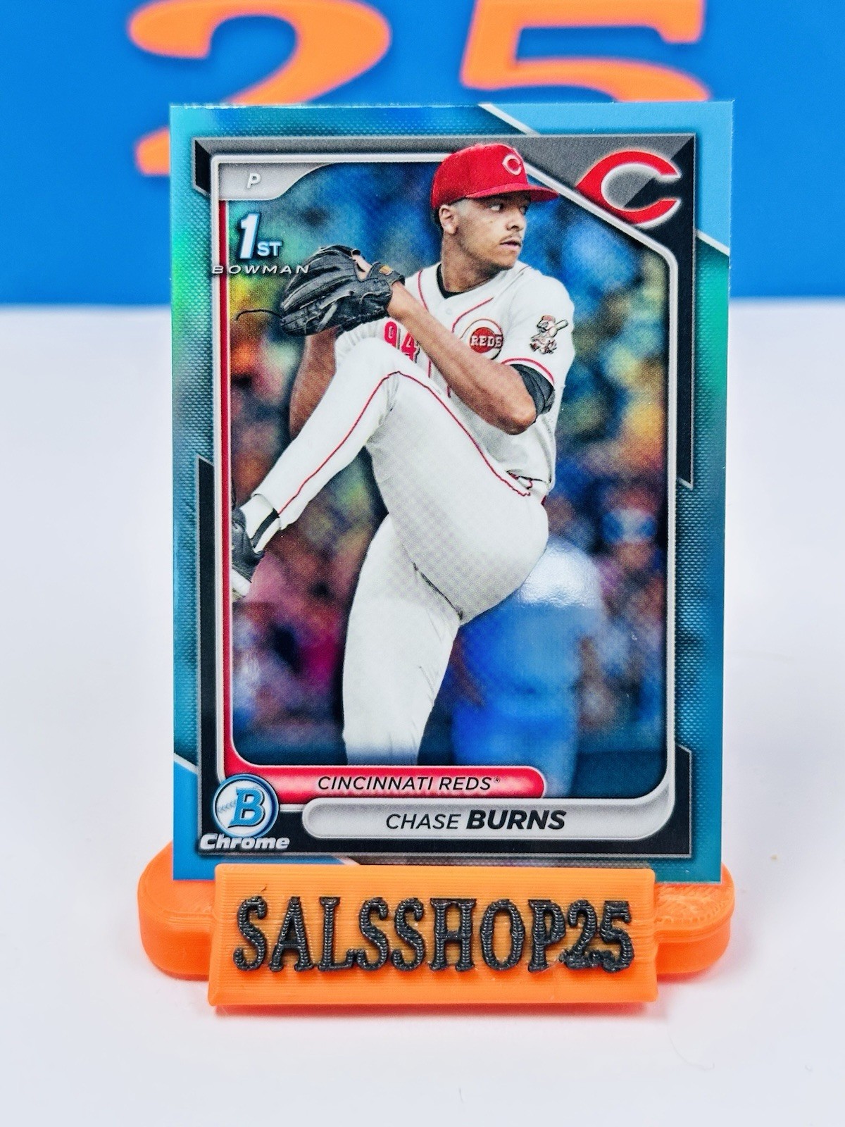 2024 Bowman Draft - Chrome Chase Burns #BDC-55 Sky Blue Refractor (RC)