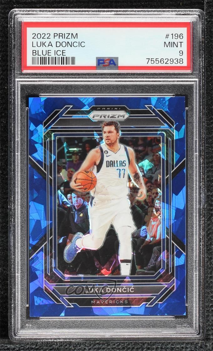 2022-23 Panini Prizm Blue Ice Prizm 69/125 Luka Doncic #196 PSA 9 MINT hs9