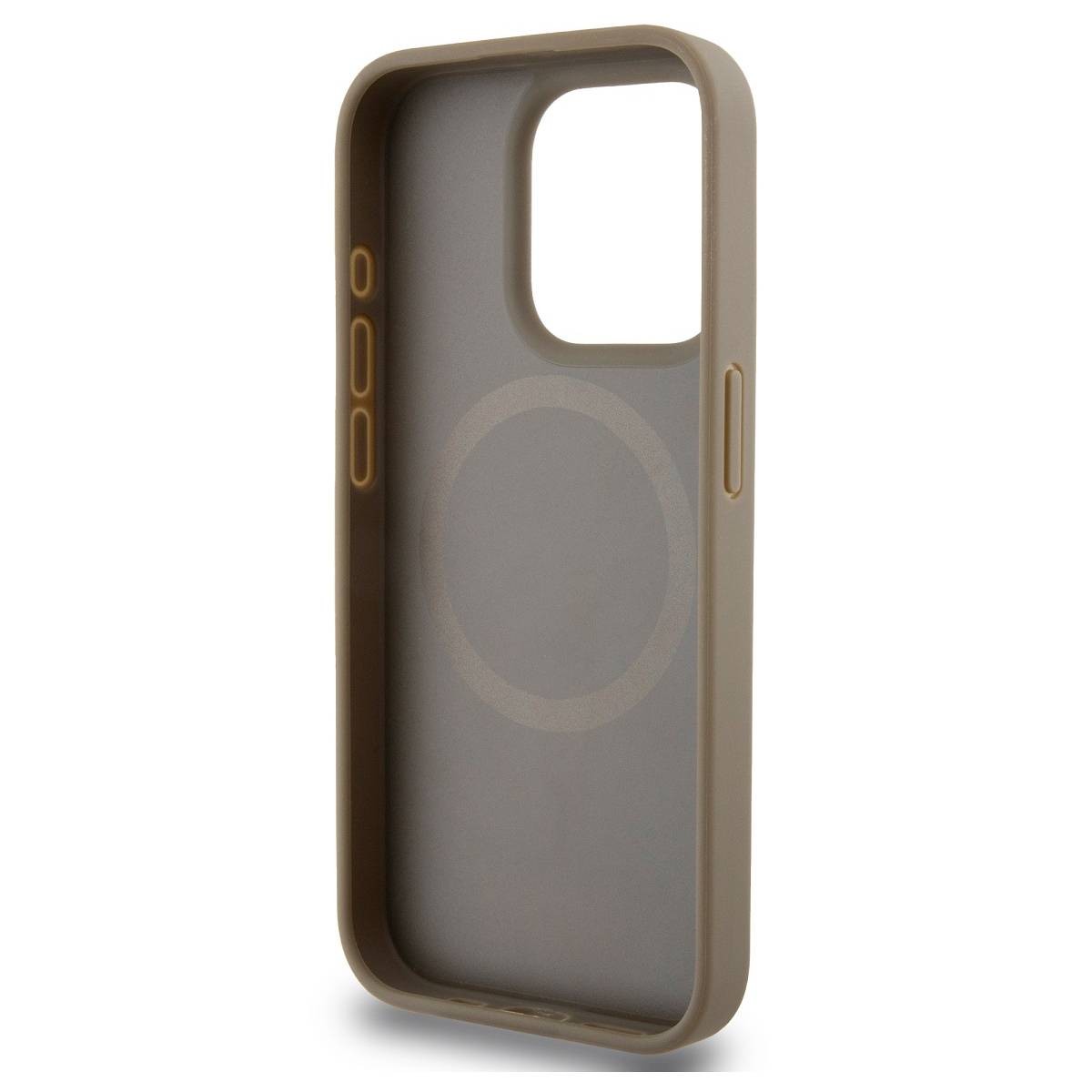 Coque DKNY iPhone 14 Pro Premium en Simili Cuir Marron