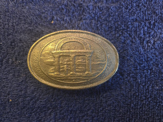 Civil War Georgia buckle Has GW stamped on the back