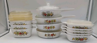 Corning Ware Spice Of Life Collection P 83 81 43 41 B Menuettes Lids Minis 