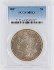 1887 Morgan Silver Dollar PCGS MS63 S$1 Philadelphia Minted No Reserve