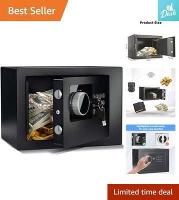 Compact Electronic Security Safe with Alarm - Protect Cash, Jewelry, Documents