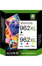 4PK 962XL Ink Cartridges for HP Officejet Pro 9010 9015 9018 9020 9025 Printers