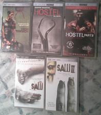 5 UMD PSP Movie - Saw I II, HOSTEL HOSTEL PART I II, High Tension