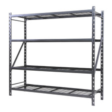 Heavy Duty Steel 4 Shelf Storage Rack Shelving Unit 4000lb 72"H x 24"D x 77"W