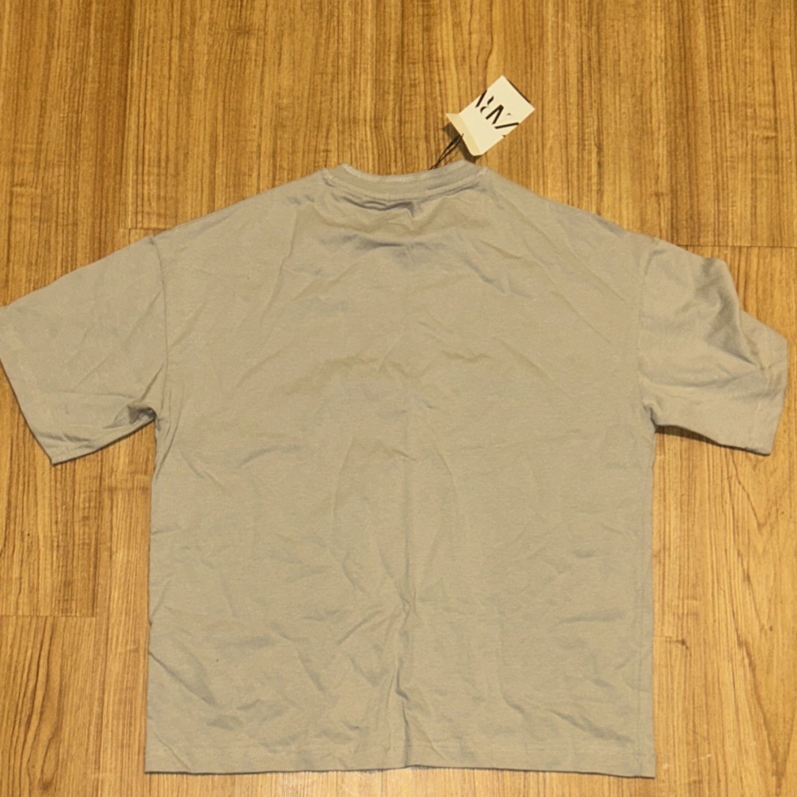 Zara Men's Cotton Knit T-Shirt Beige Crew Neck Short Sleeve Size S thumbnail 4