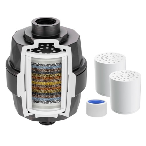 Shower Filter for Hard Water, High Output Shower Head Filter to Remove Chlori...